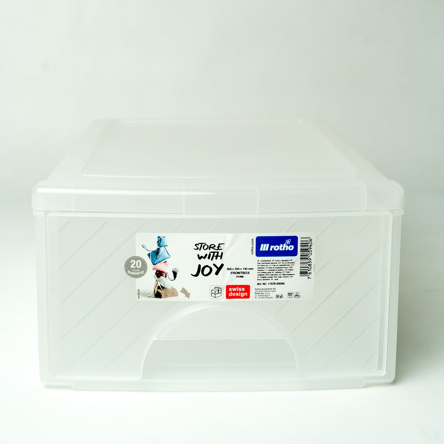 rotho-frontbox-schubladenbox-18-l-transparent-1-fach image 4
