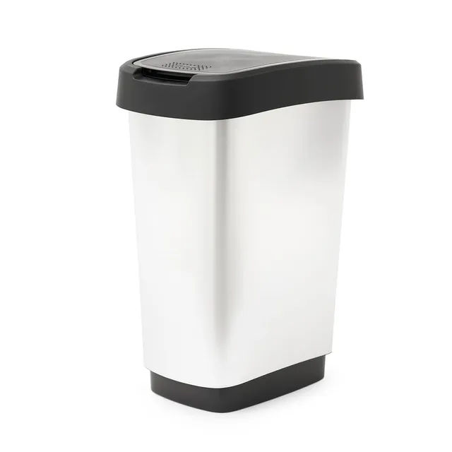 rotho-twist-swingeimer-25l-silber-metallic-m-lleimer-k-che image 1