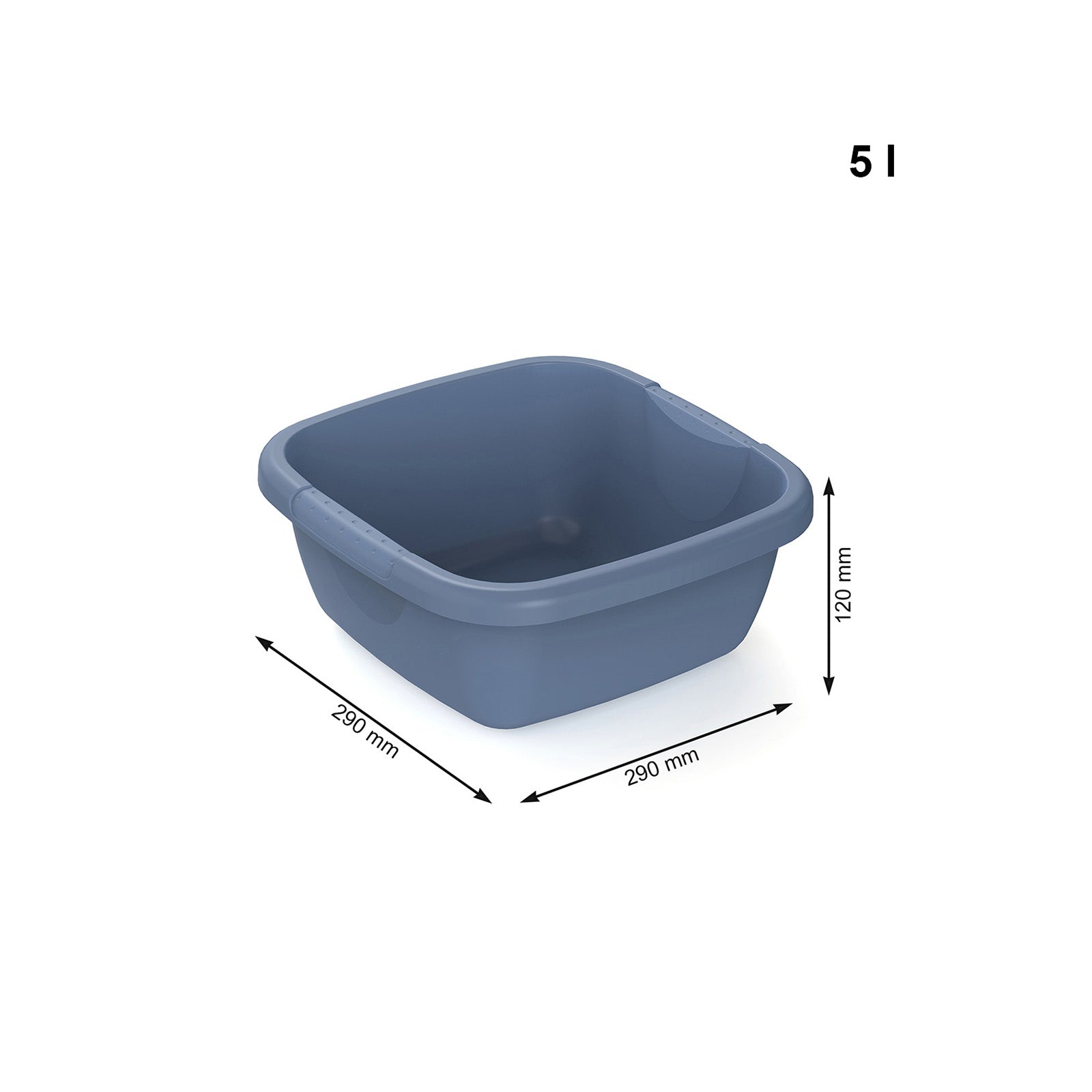 rotho-daily-becken-eckig-29-cm-5-l-anthrazit-mit-skala image 5
