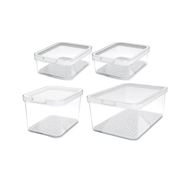 rotho-cauma-k-hlschrankorganizer-4er-set-transparent-stapelbar image 1