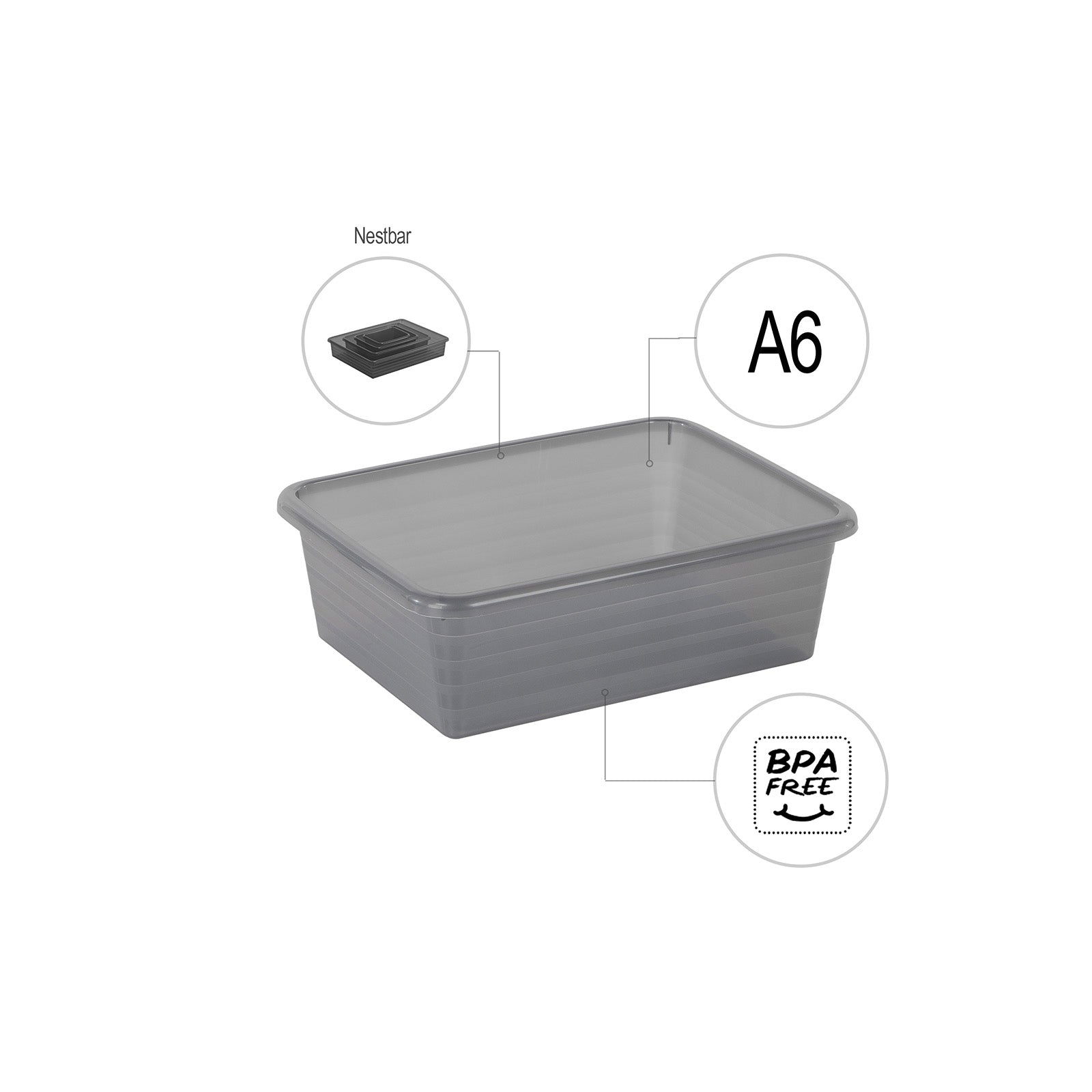 rotho-linus-formatk-rbchen-din-a6-organizer-transparent-stapelbar image 4