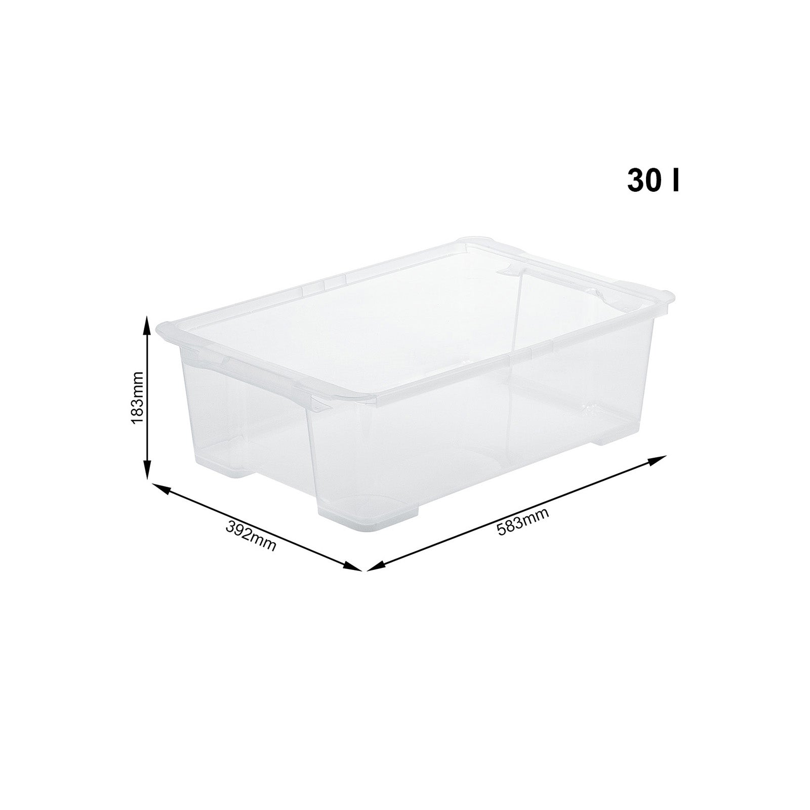 rotho-evo-easy-box-30-l-aufbewahrungsbox-transparent-bpa-frei image 4