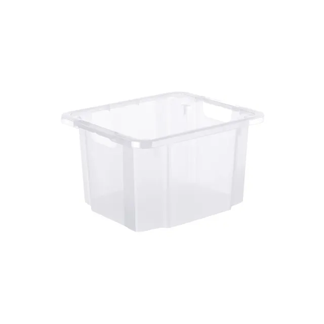 rotho-reverso-drehstapelbox-26-l-stapelbox-transparent-stapelbar image 1