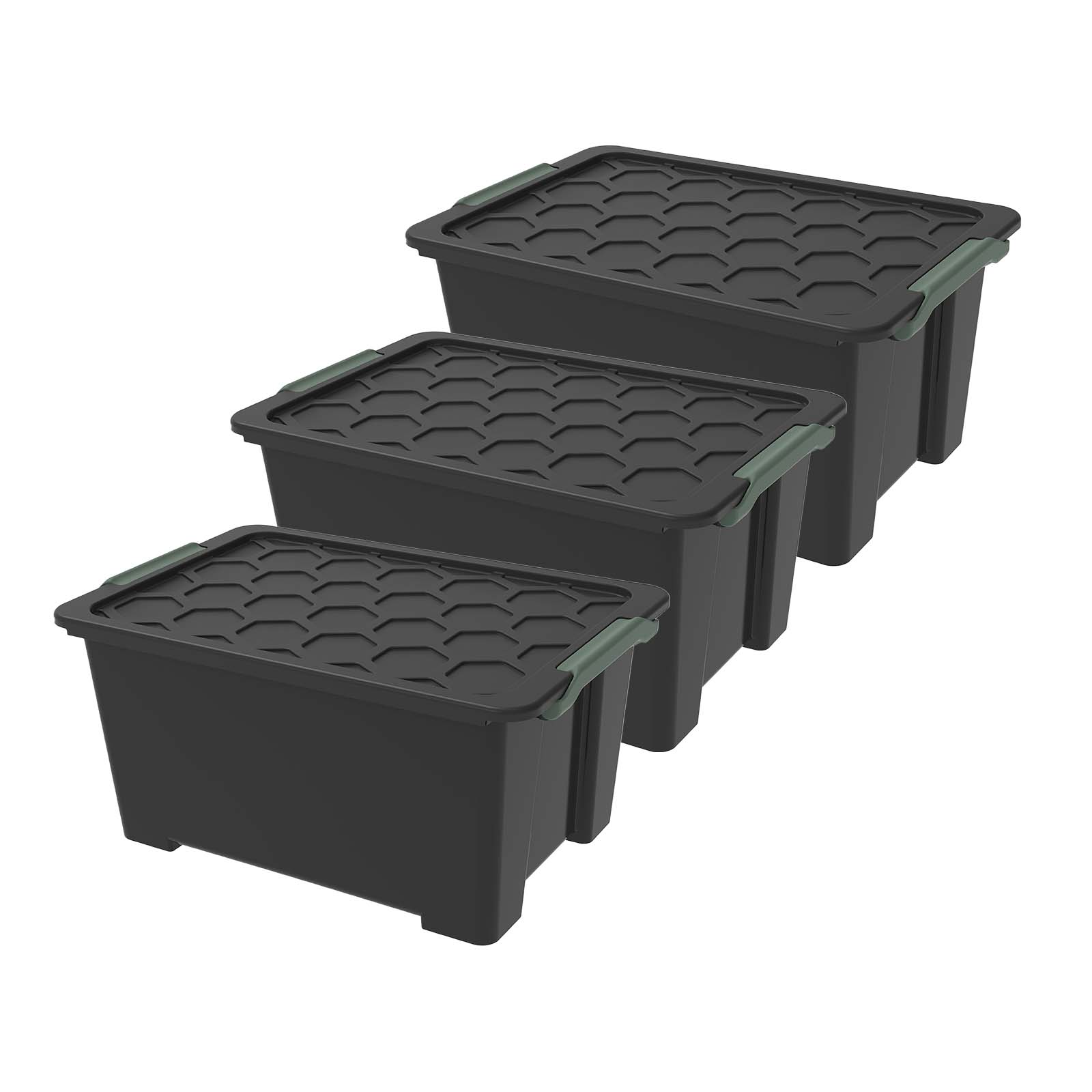 rotho-evo-safe-keeping-box-44l-3er-transparent-mistletoe-gr-n image 2