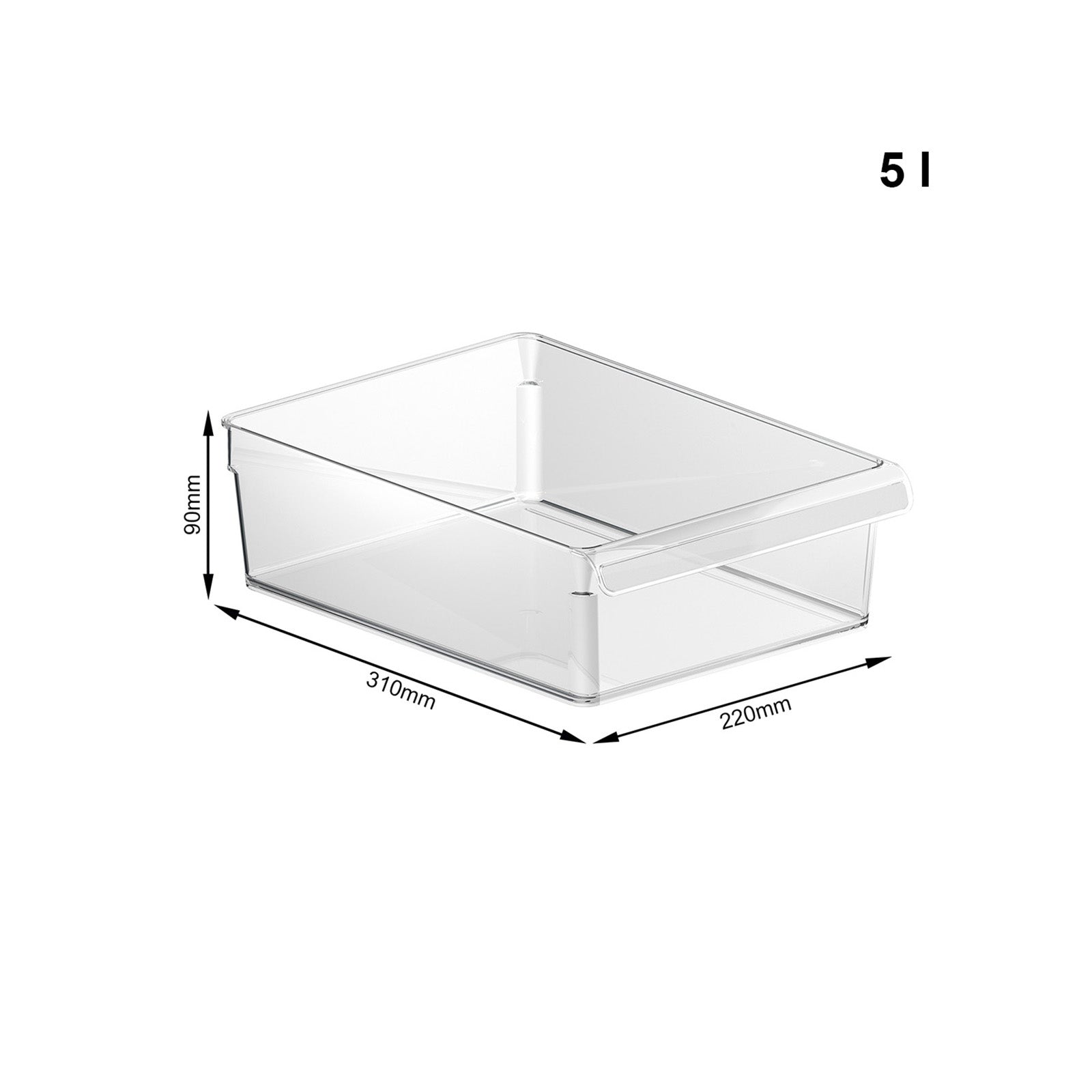 rotho-loft-k-hlschrankorganizer-5-l-transparent-mit-griff image 3