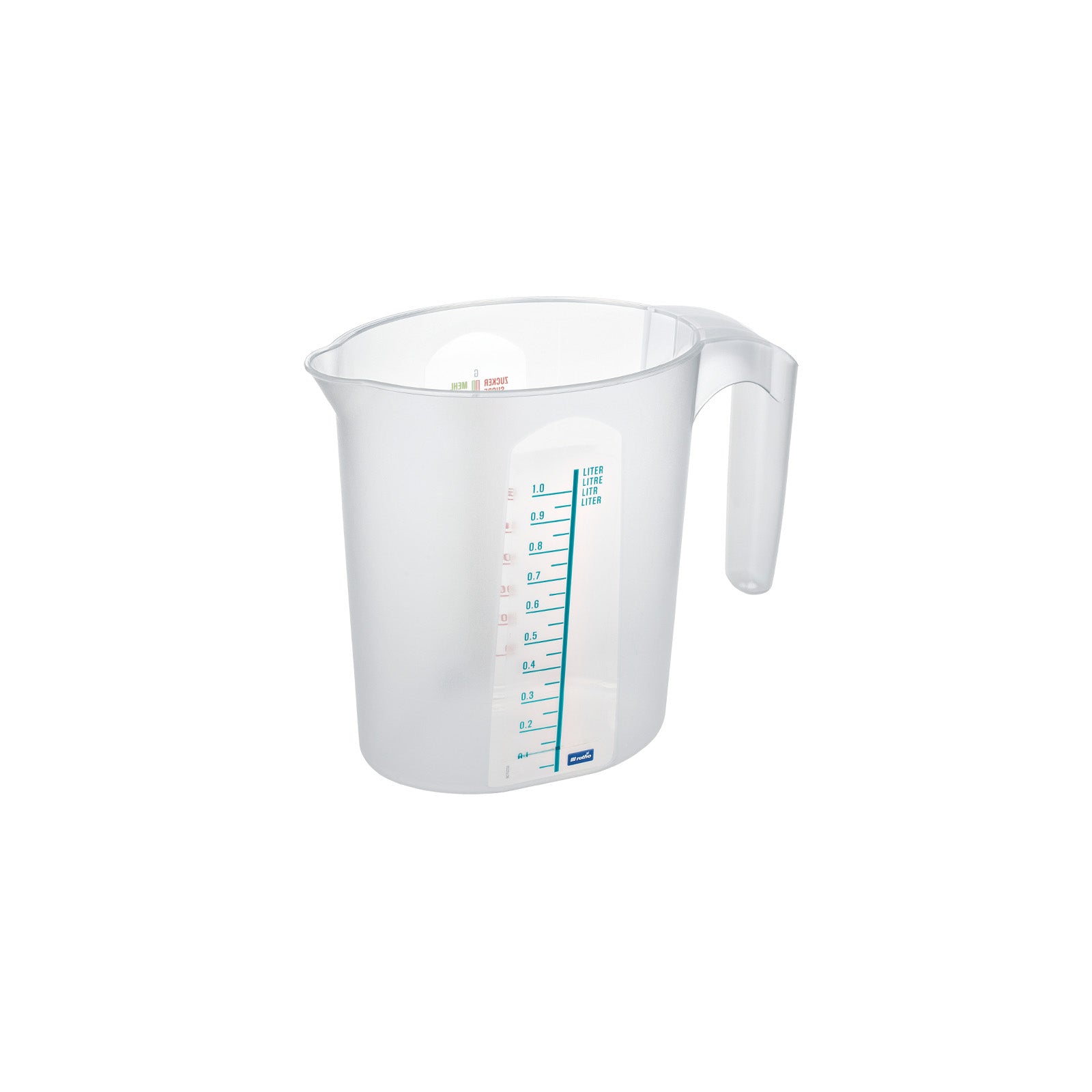 rotho-topline-messbecher-1-l-k-chenhelfer-transparent-mit-skala image 1