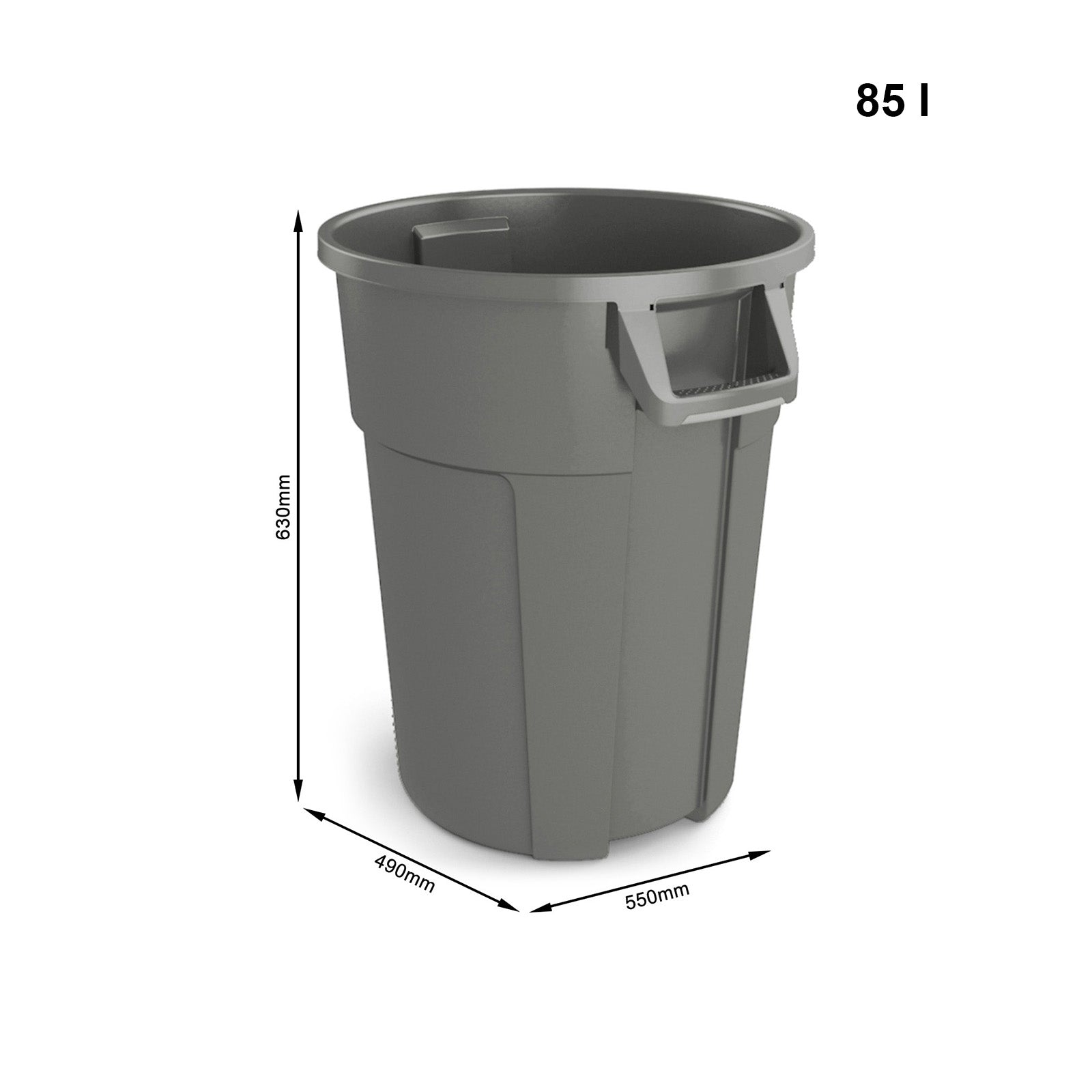 rotho-titan-eimer-85-l-m-lleimer-schwarz-grau-robust image 7