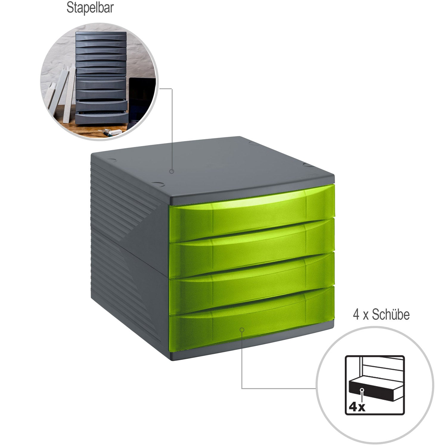 rotho-quadra-b-robox-a4-4-sch-be-anthrazit-stapelbar image 5