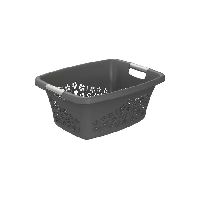 rotho-flowers-w-schekorb-25-l-anthrazit-mit-griffen image 1