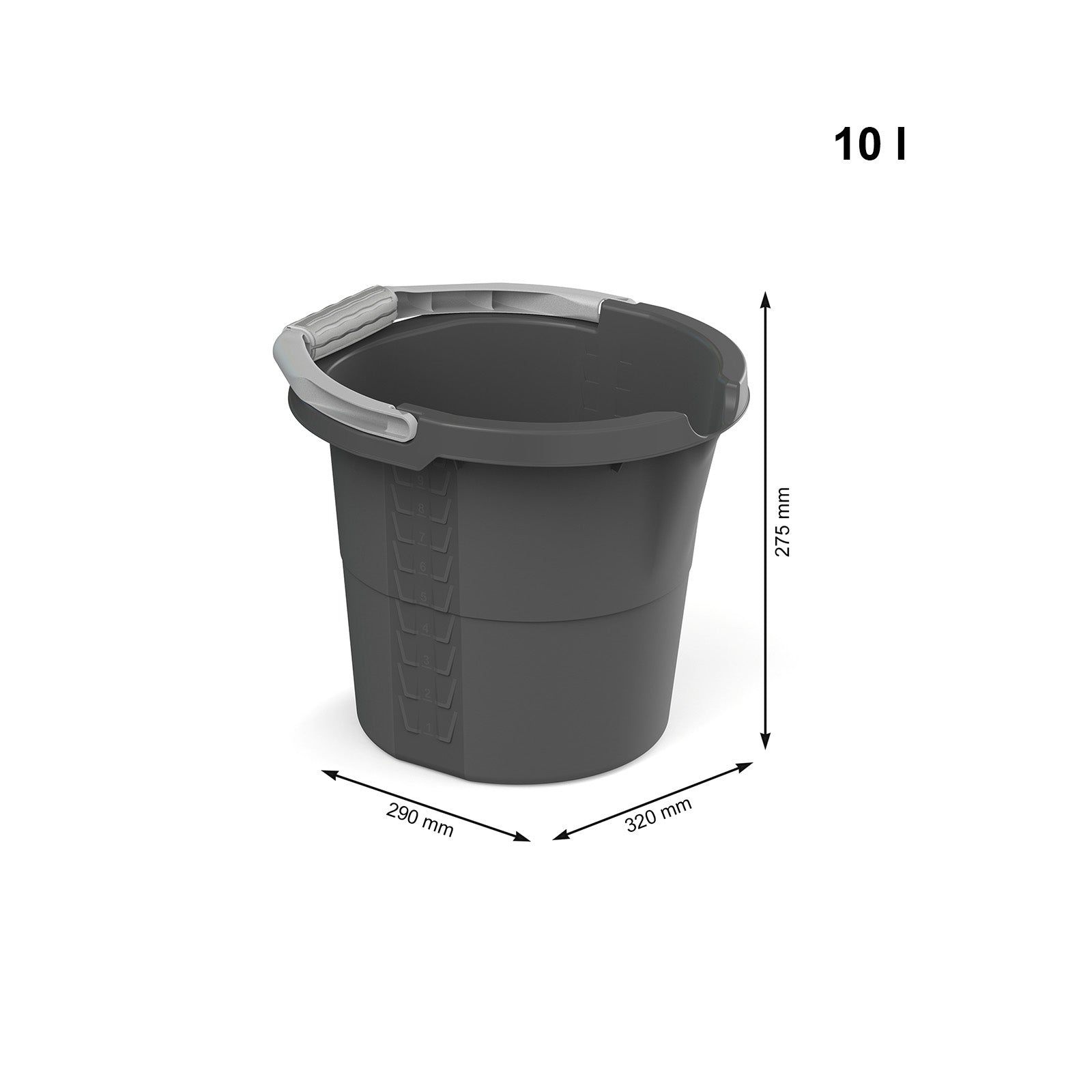 rotho-daily-skaleneimer-10l-anthrazit-eimer-mit-skala image 6