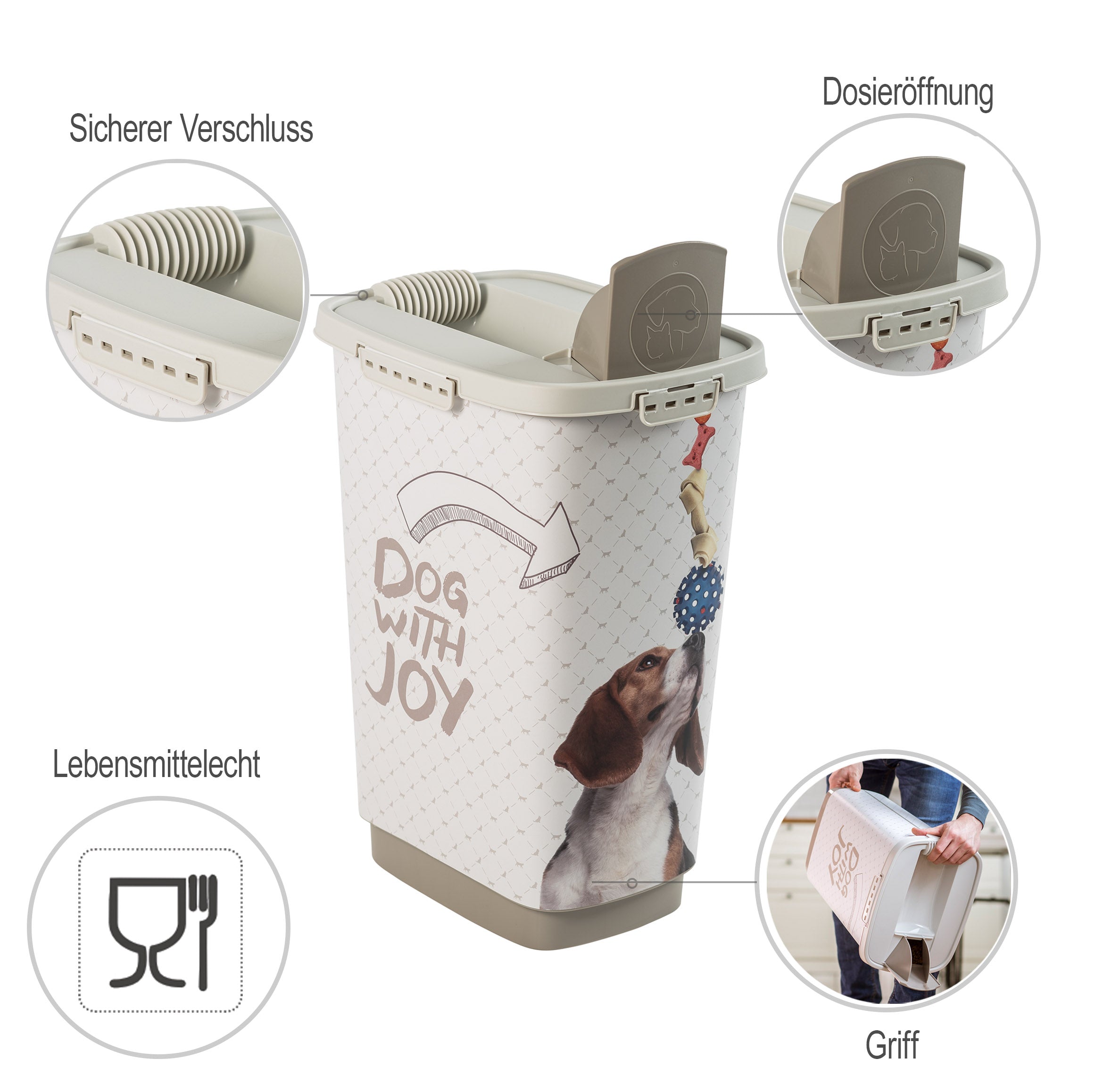 rotho-cody-tierfutterbeh-lter-25-l-dog-with-joy-luftdicht image 8