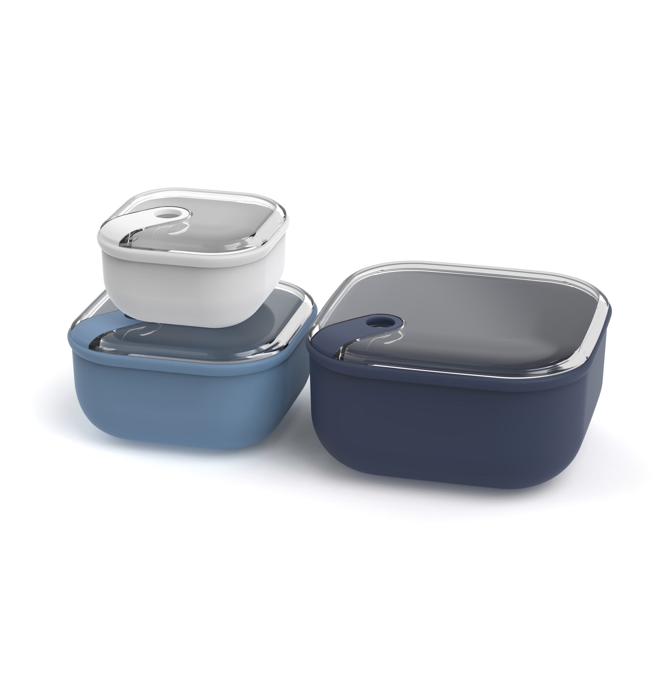 rotho-ela-frischhaltedosen-3er-set-blau-wei-luftdicht image 2