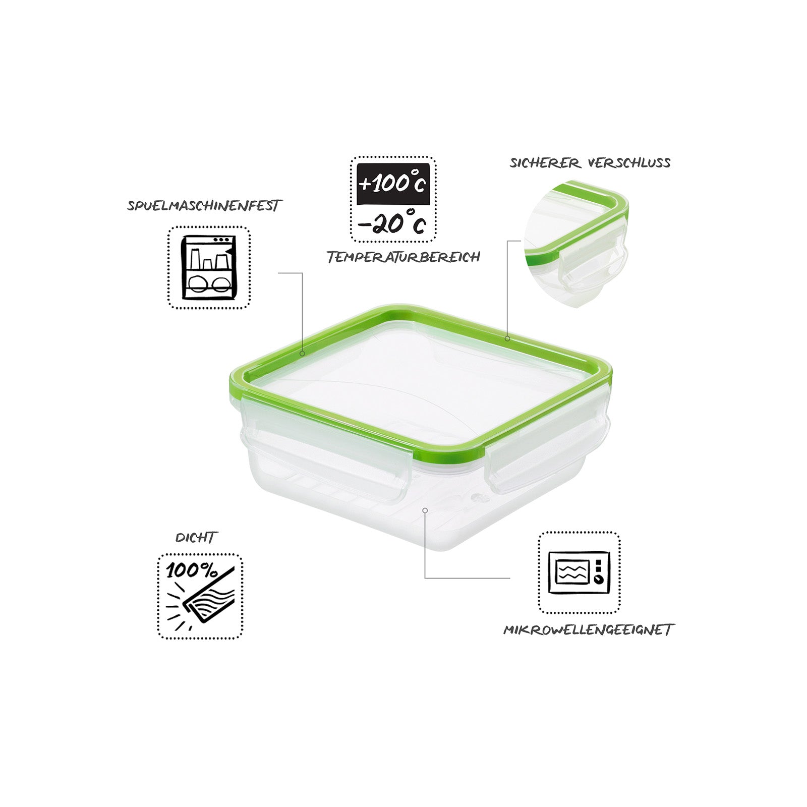 rotho-clic-lock-frischhaltedose-0-8-l-transparent-luftdicht image 5