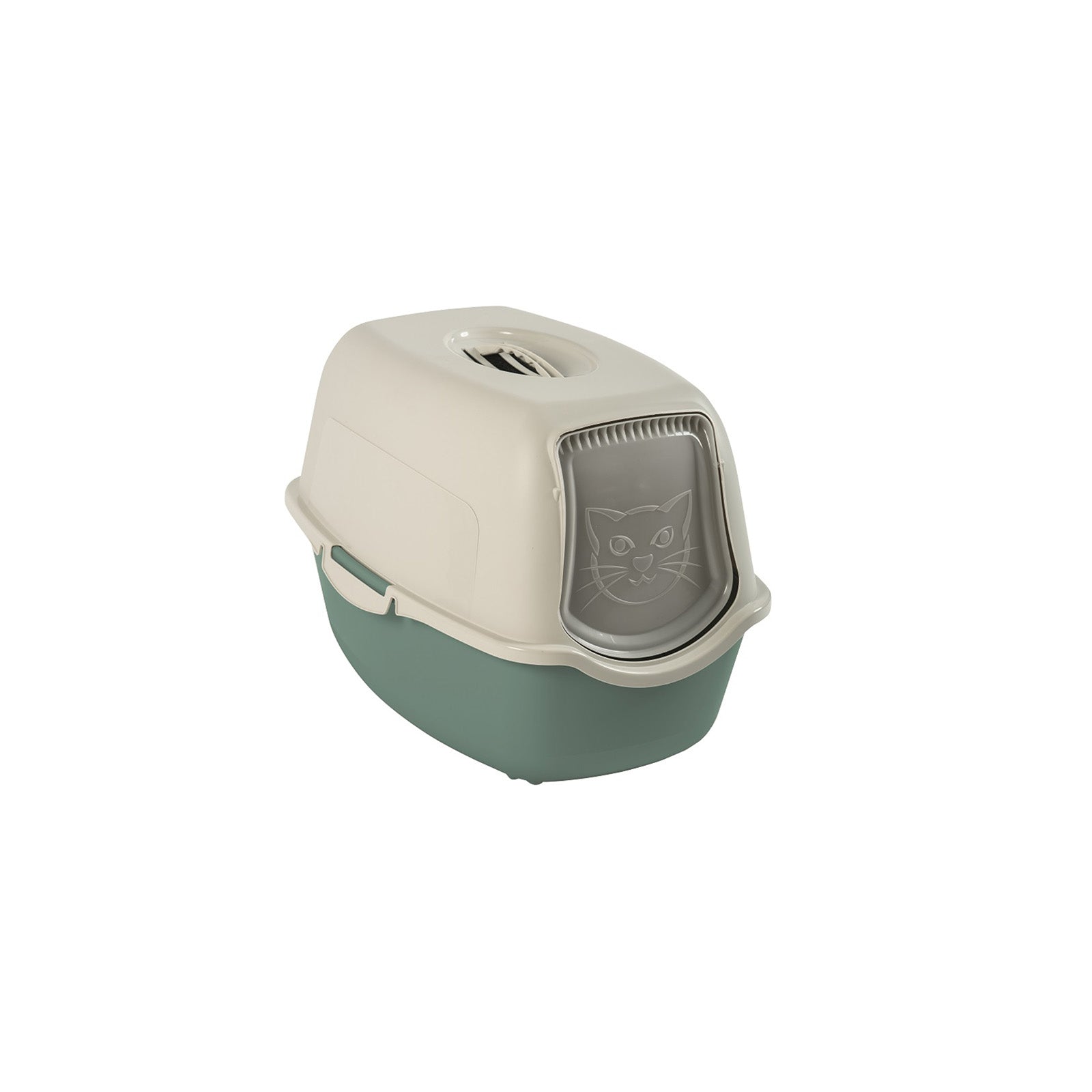 rotho-bailey-katzentoilette-haube-aktivkohlefilter-eco-sand-gr-n image 1