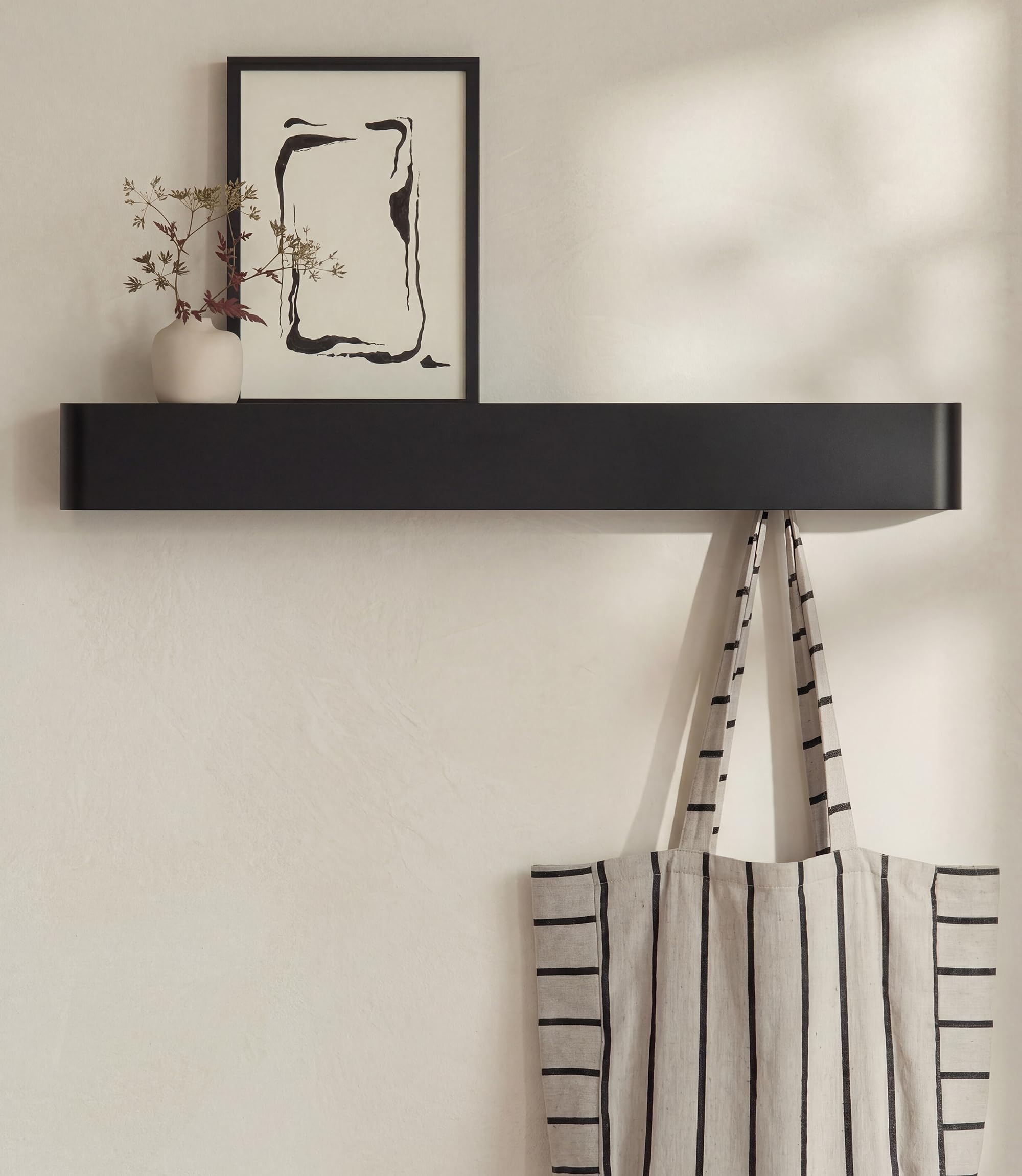 kazai-tone-wandgarderobe-8-haken-schwarz-metall image 1