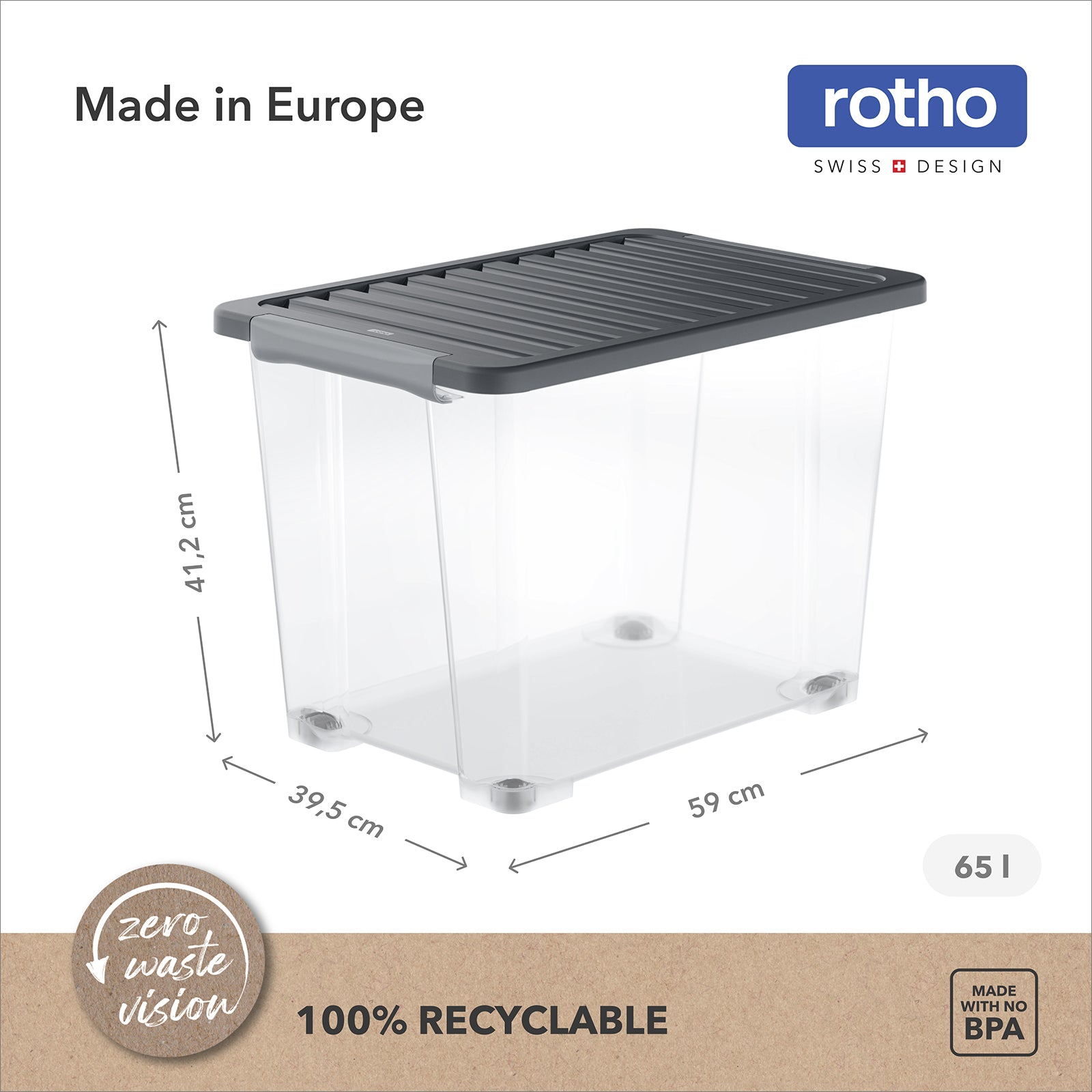 rotho-core-plus-aufbewahrungsbox-65-l-4er-set-schwarz image 3