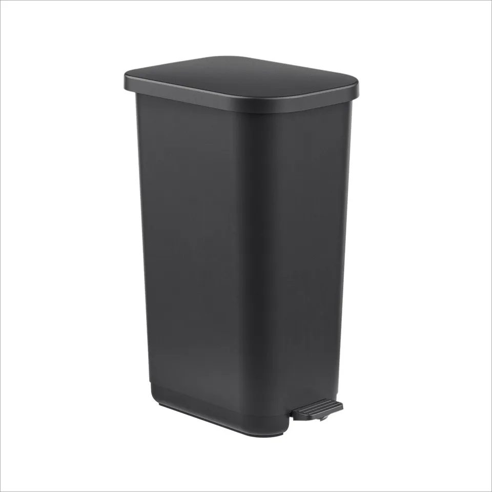 rotho-orbe-treteimer-55-l-holzkohle-m-lleimer-pedal image 1