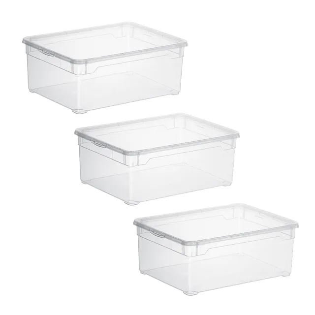 rotho-clear-men-shoe-schuhbox-transparent-3er-set image 1