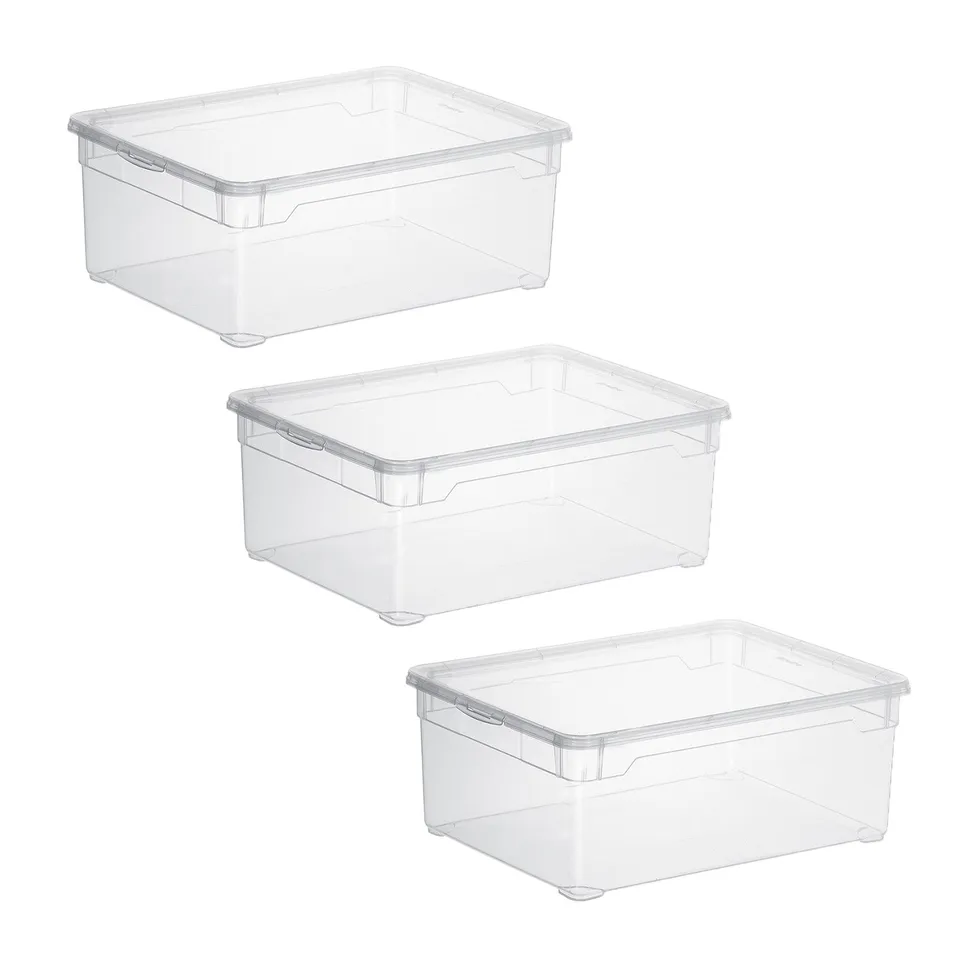 rotho-clear-men-shoe-schuhbox-transparent-3er-set image 1