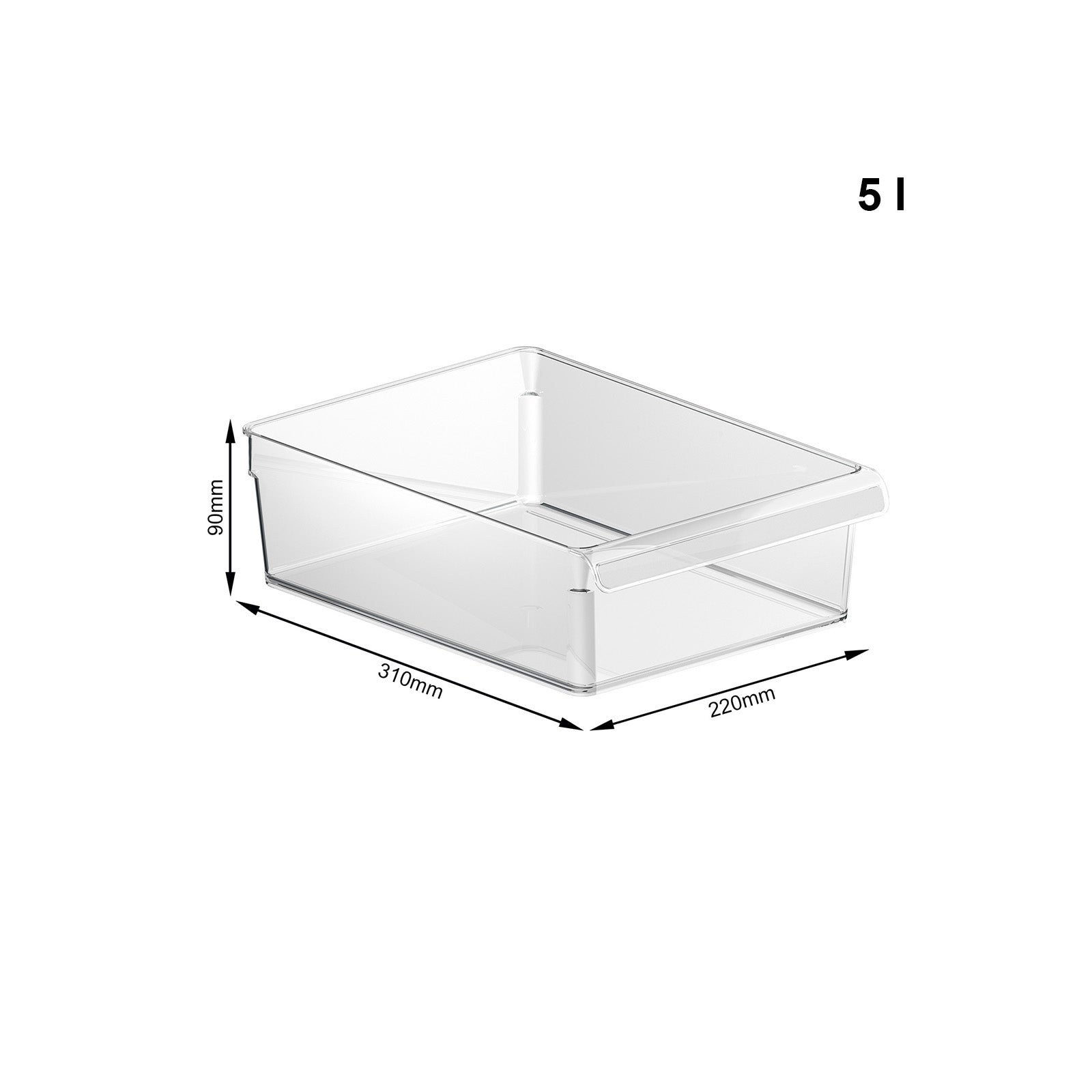 rotho-loft-k-hlschrankorganizer-3er-set-transparent-mit-griff image 3