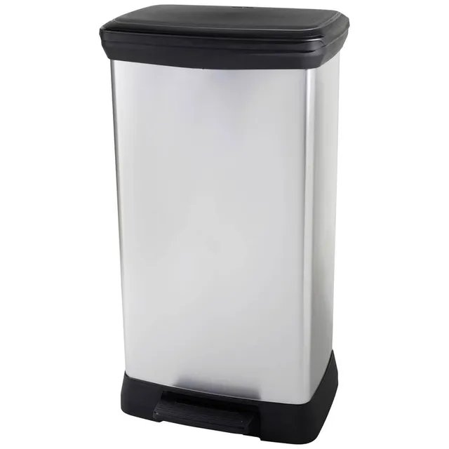 curver-deco-duo-pedaleimer-46l-silber-2x23l-m-lltrennung image 1