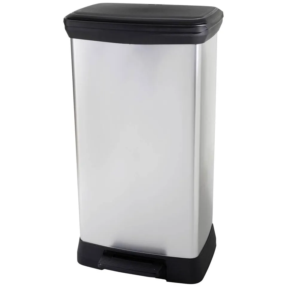 curver-deco-duo-pedaleimer-46l-silber-2x23l-m-lltrennung image 1