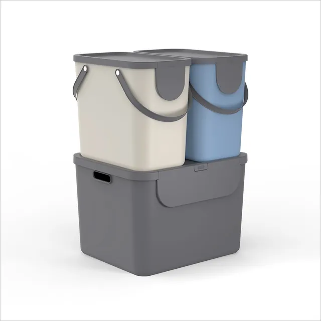 rotho-albula-recyclingbeh-lter-set-3-tlg-sortiert-stapelbar image 1
