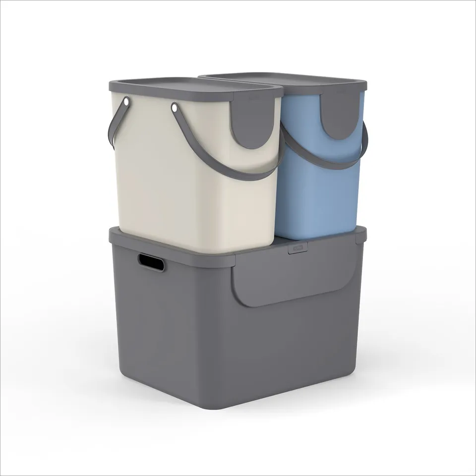 rotho-albula-recyclingbeh-lter-set-3-tlg-sortiert-stapelbar image 1