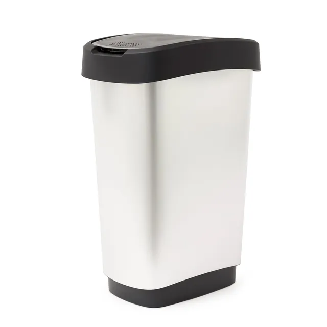 rotho-twist-swingeimer-50-l-silber-metallic-m-lleimer image 1