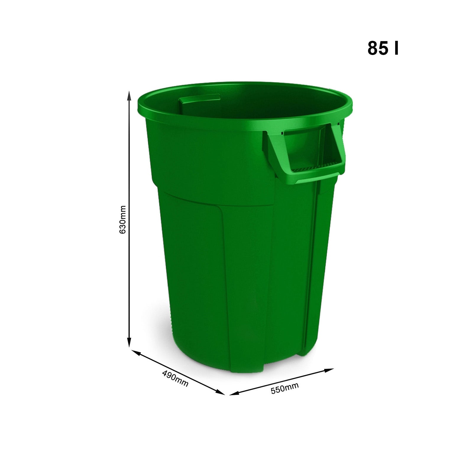 rotho-titan-eimer-85-l-m-lleimer-schwarz-grau-robust image 4