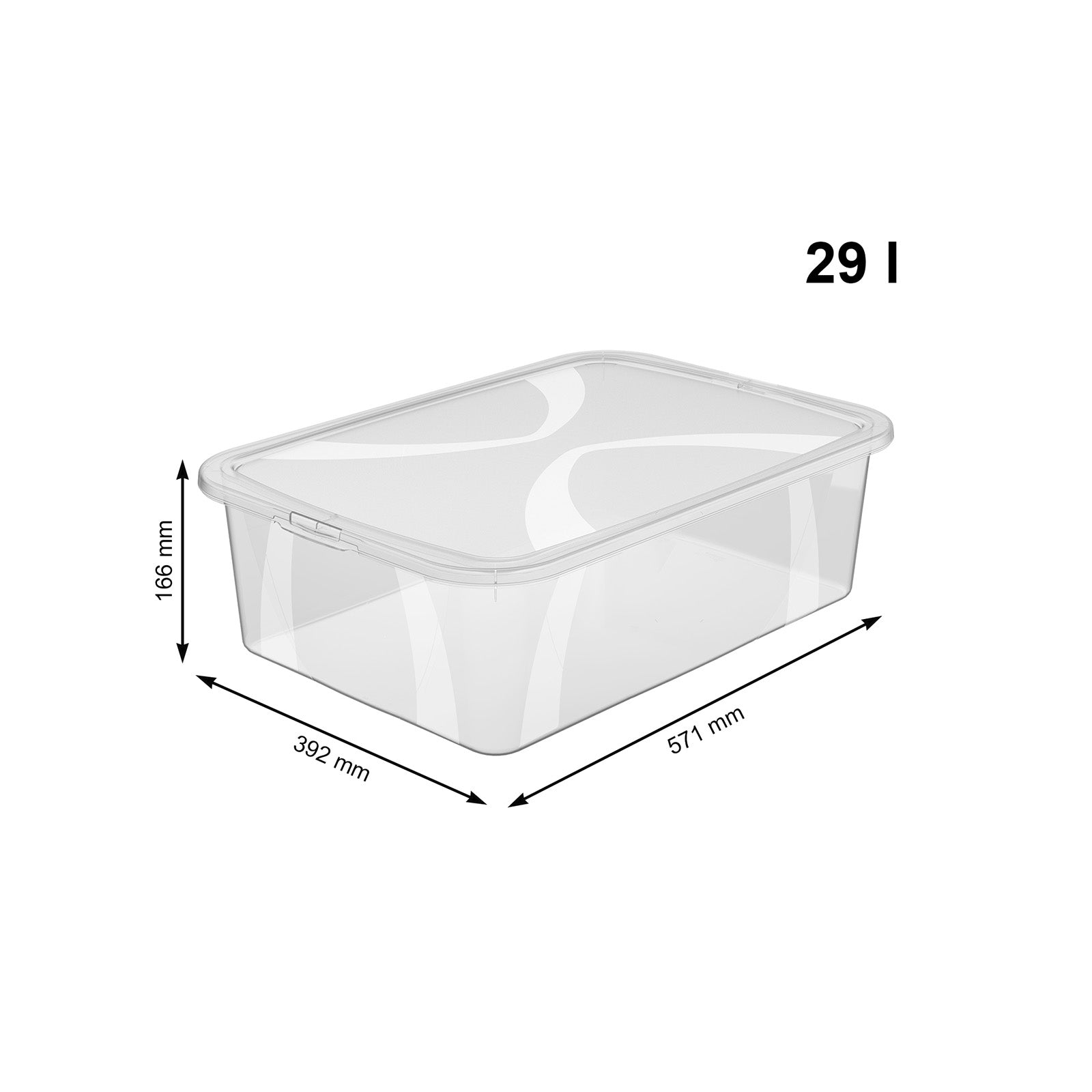 rotho-lona-box-29-l-transparent-mit-deckel image 4