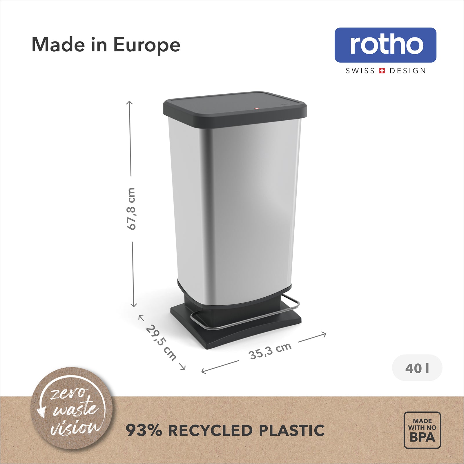 rotho-paso-treteimer-plus-40l-iml-silber-pedaleimer-gro image 4