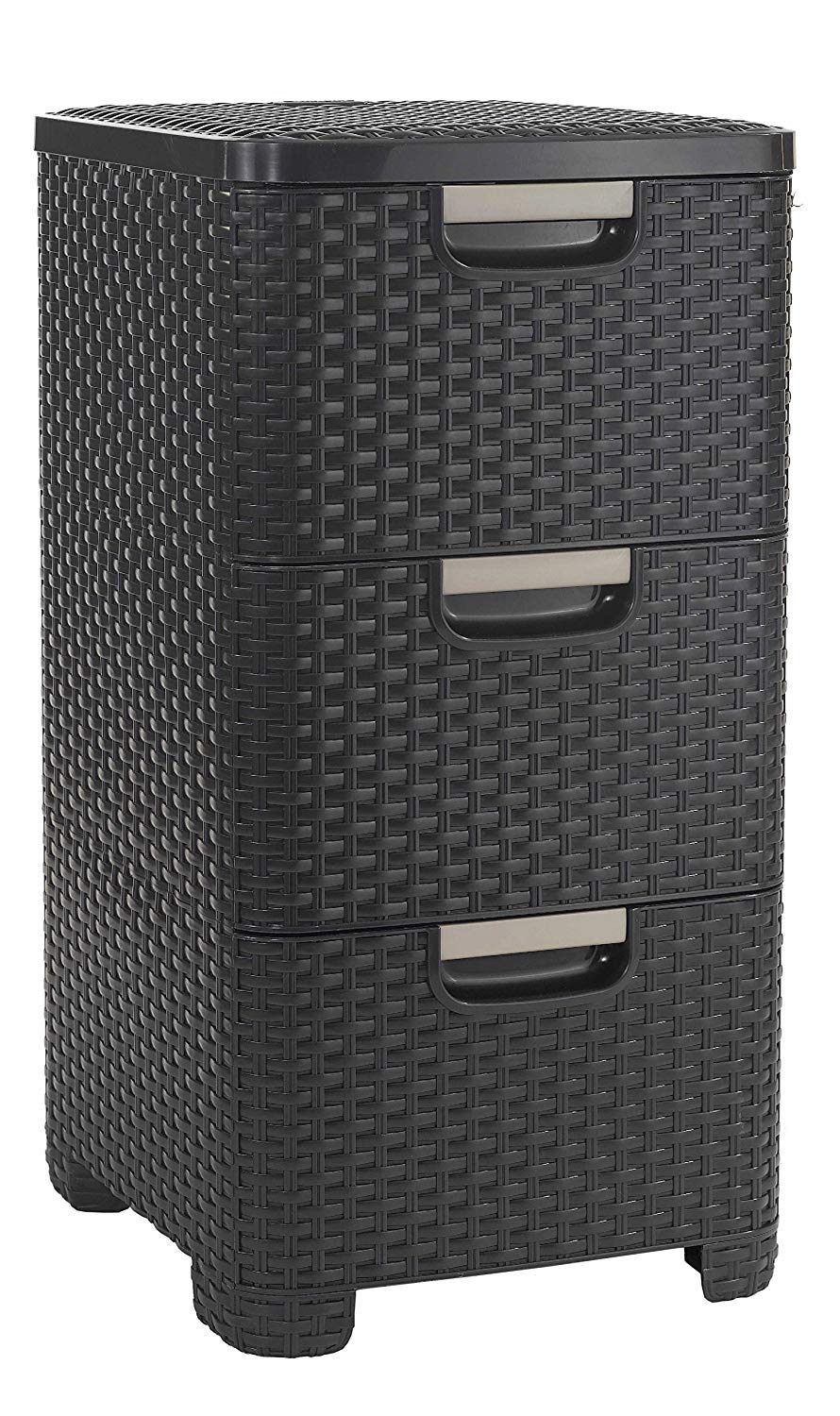 curver-style-schubladenturm-3x13-5l-dunkelbraun-rattan image 1