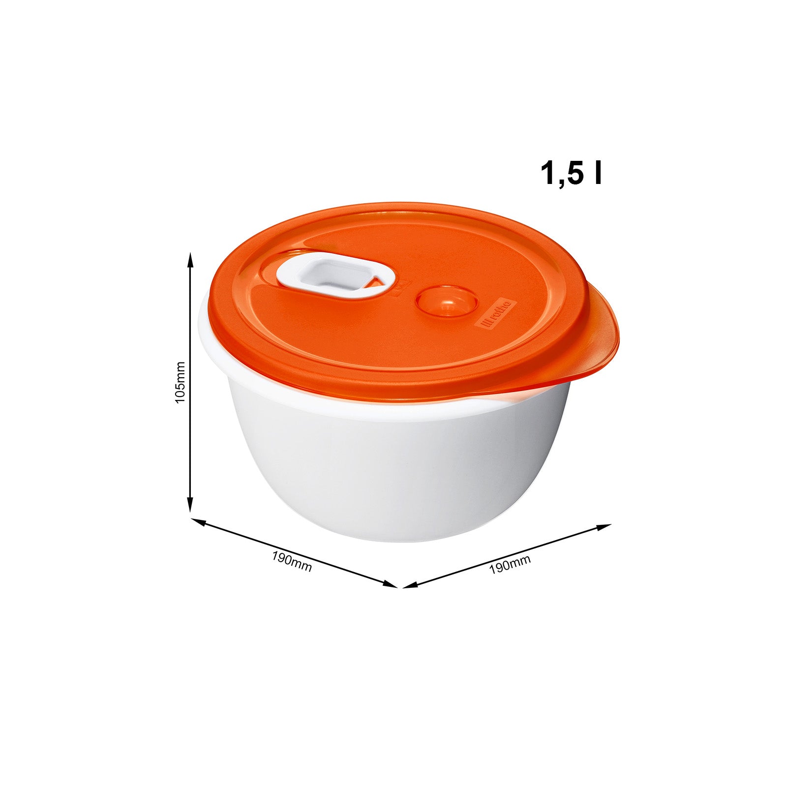 rotho-micro-clever-mikrowellensch-ssel-1-5-l-rot-mit-deckel image 3