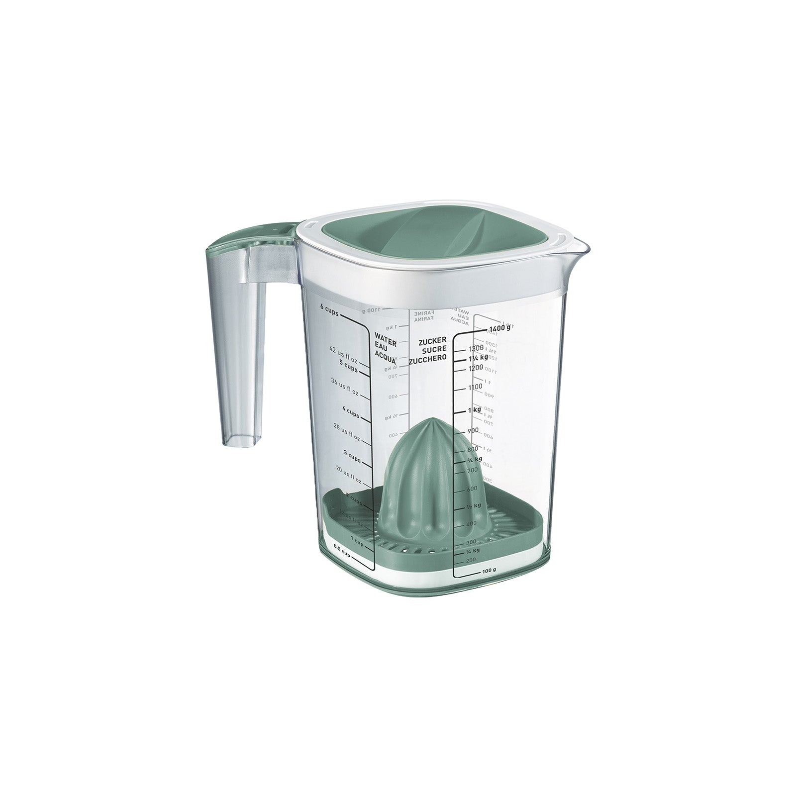 rotho-loft-back-messbecher-1-5l-horizon-blau-mit-reibe-transparent image 3