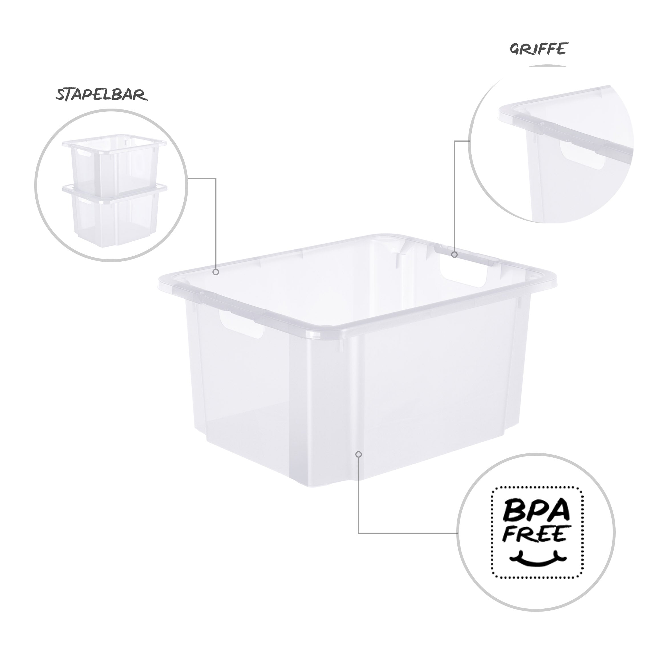 rotho-reverso-drehstapelbox-46l-transparent-polypropylen image 3