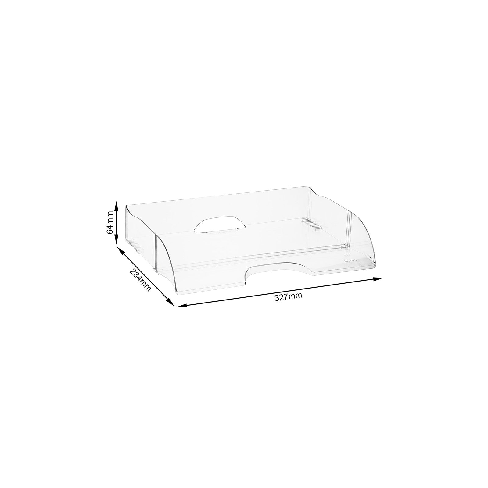 rotho-timeless-formularschale-quer-briefablage-a4-transparent image 5