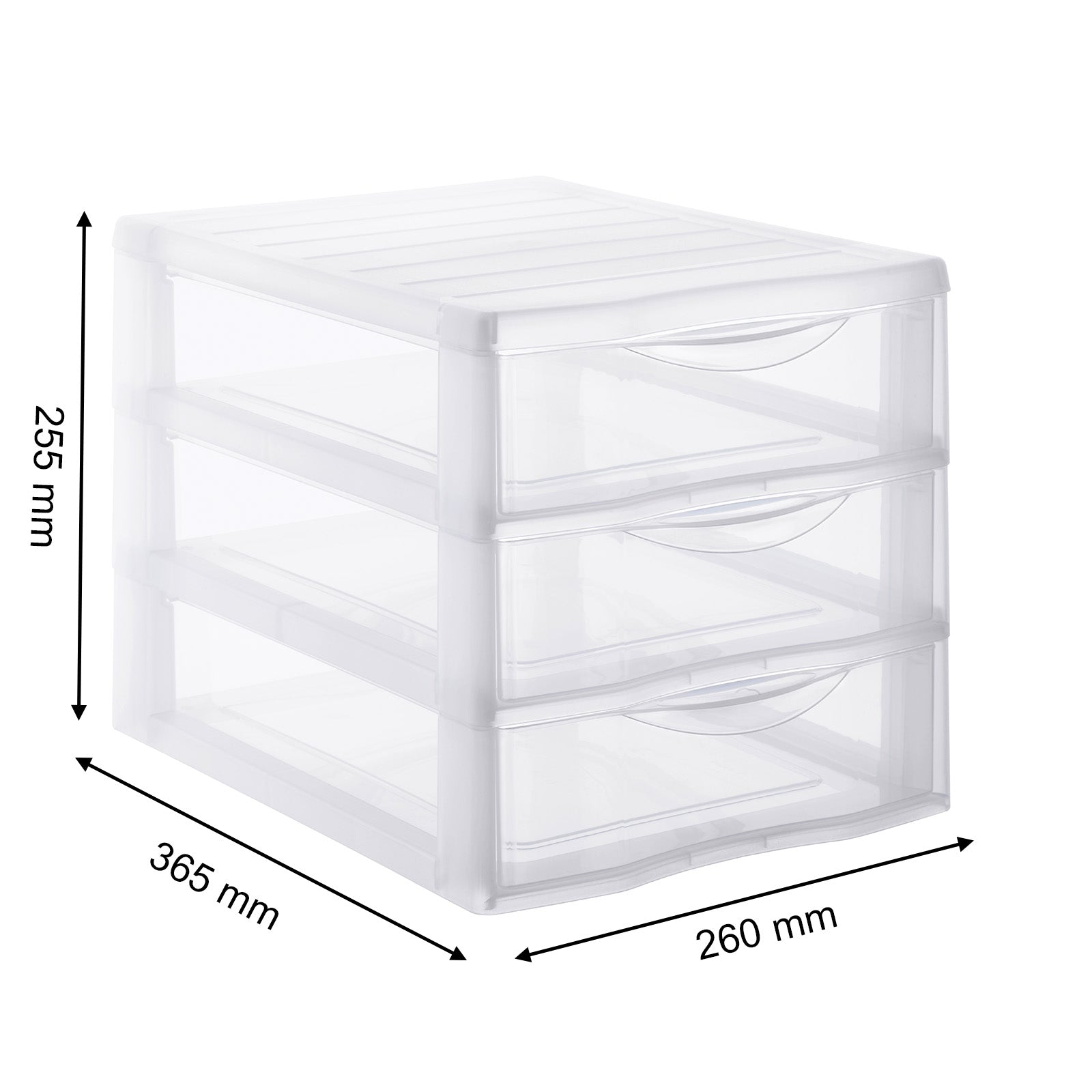 rotho-orgamix-schubladenbox-a4-3-sch-be-transparent-stapelbar image 3