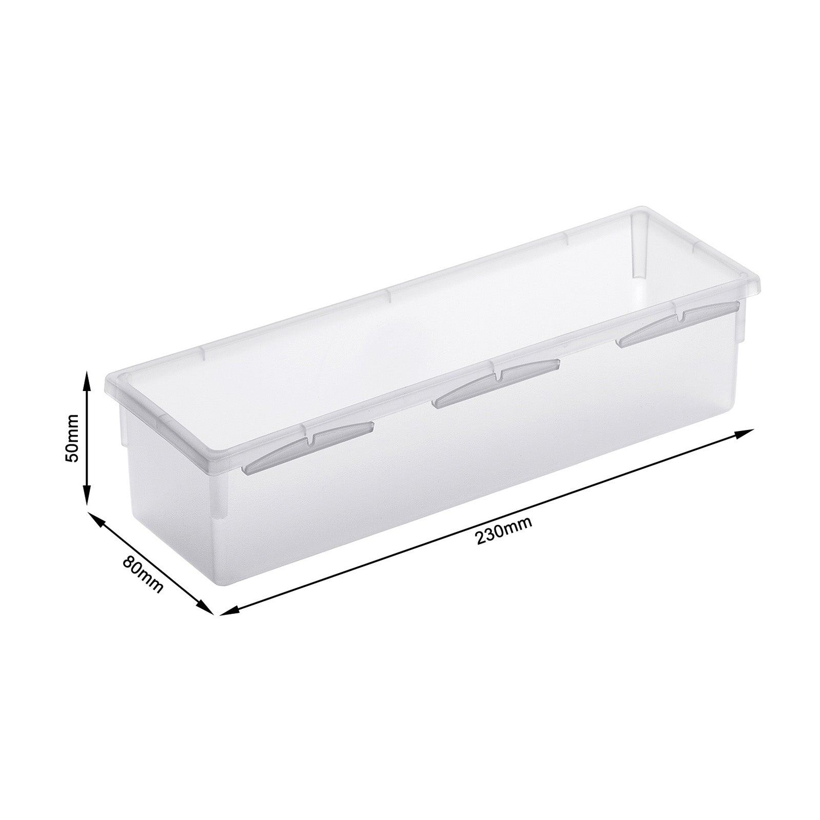 rotho-basic-schubladenorganizer-23x8-cm-transparent image 2