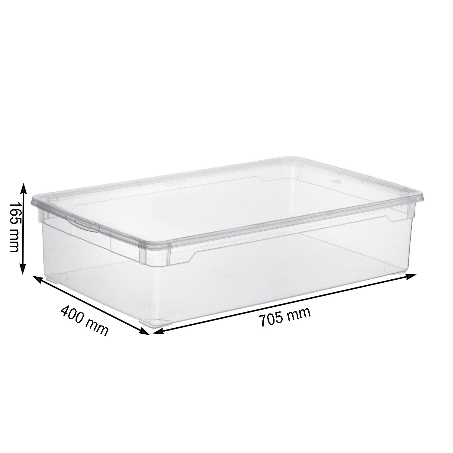 rotho-clear-aufbewahrungsbox-30-l-transparent-mit-deckel image 3