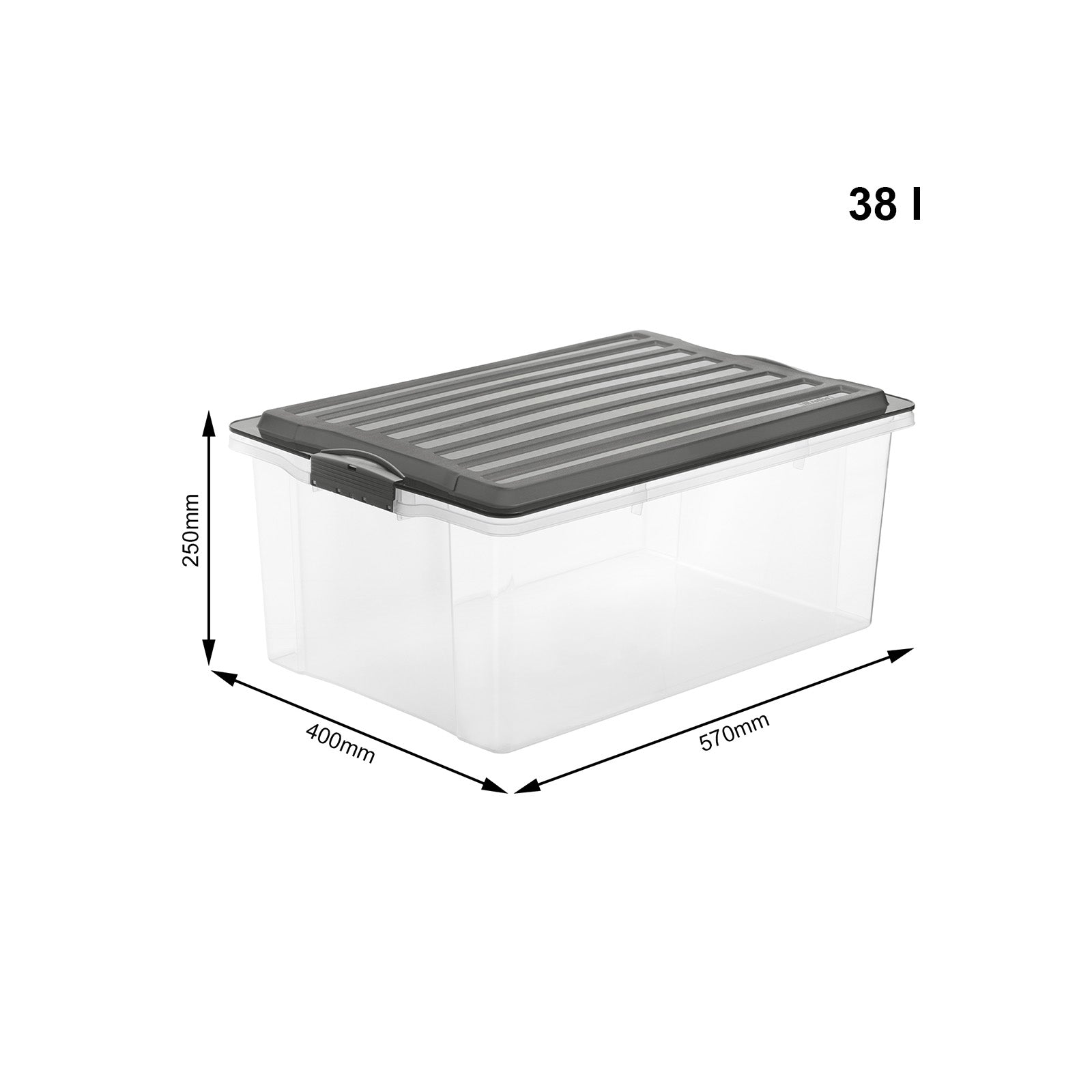 rotho-compact-3er-set-box-38-l-aufbewahrungsbox-anthrazit-stapelbar image 8