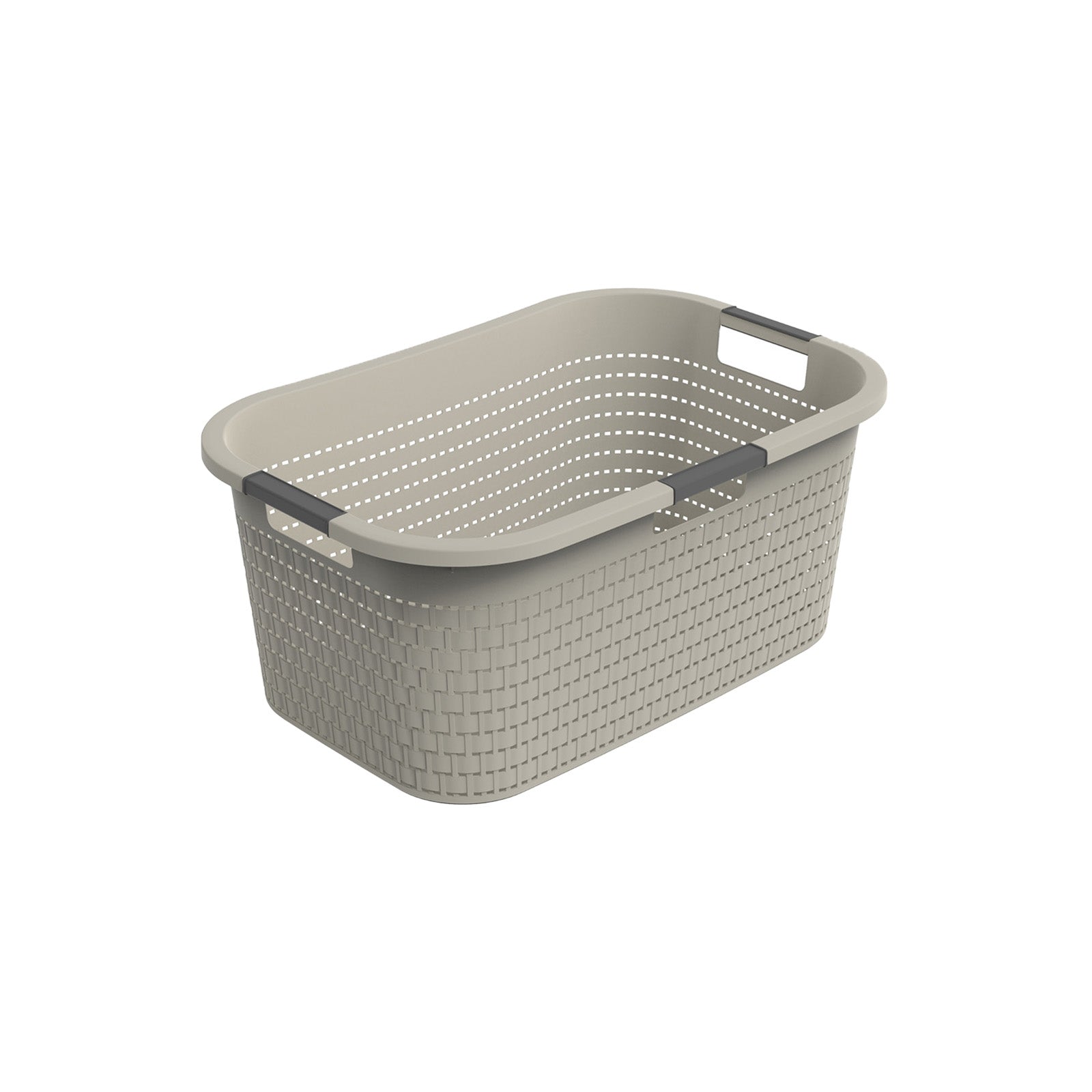 rotho-country-w-schekorb-40l-anthrazit-rattan-mit-griffen image 7