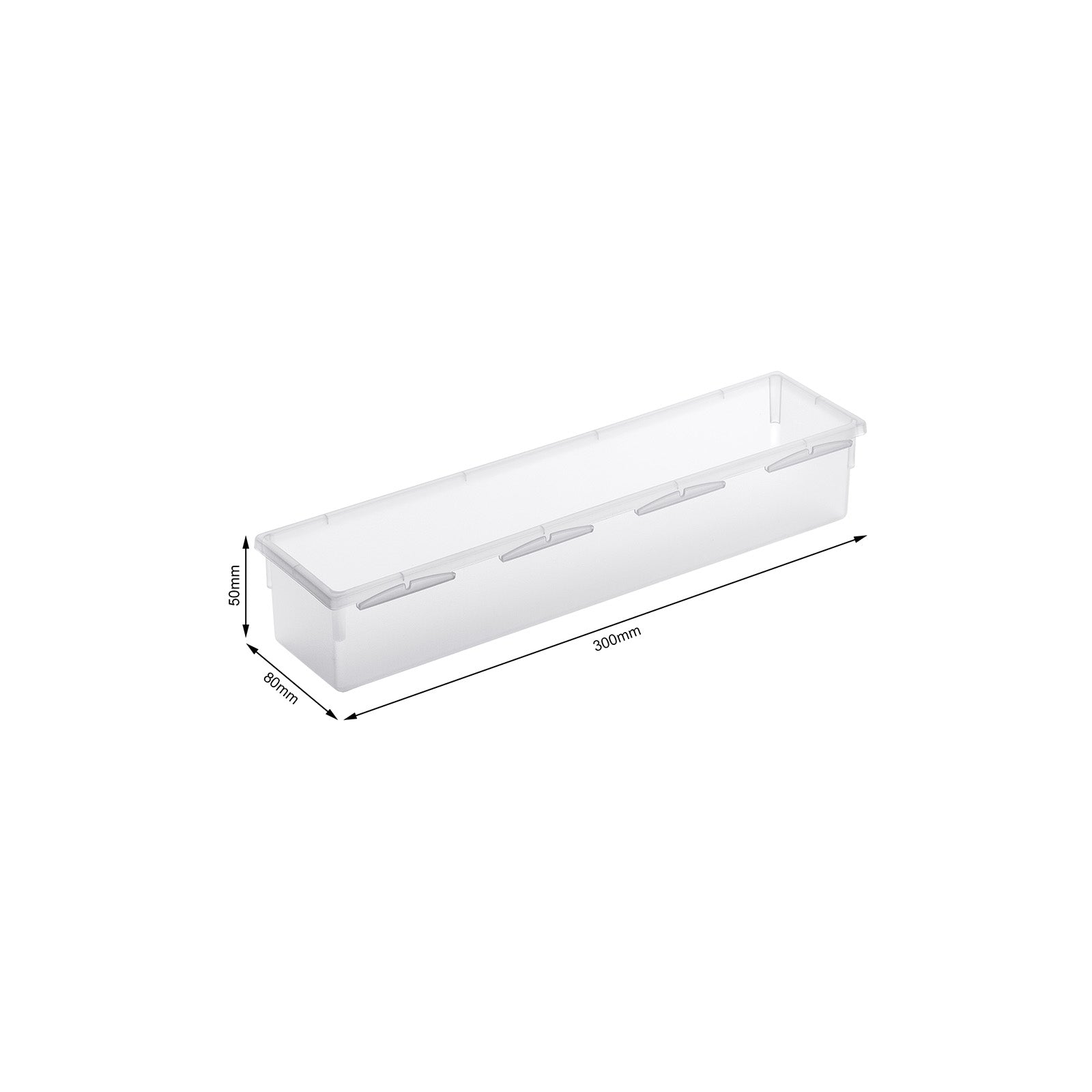rotho-basic-ordnungssystem-30x8-cm-schubladenorganizer-klar image 2