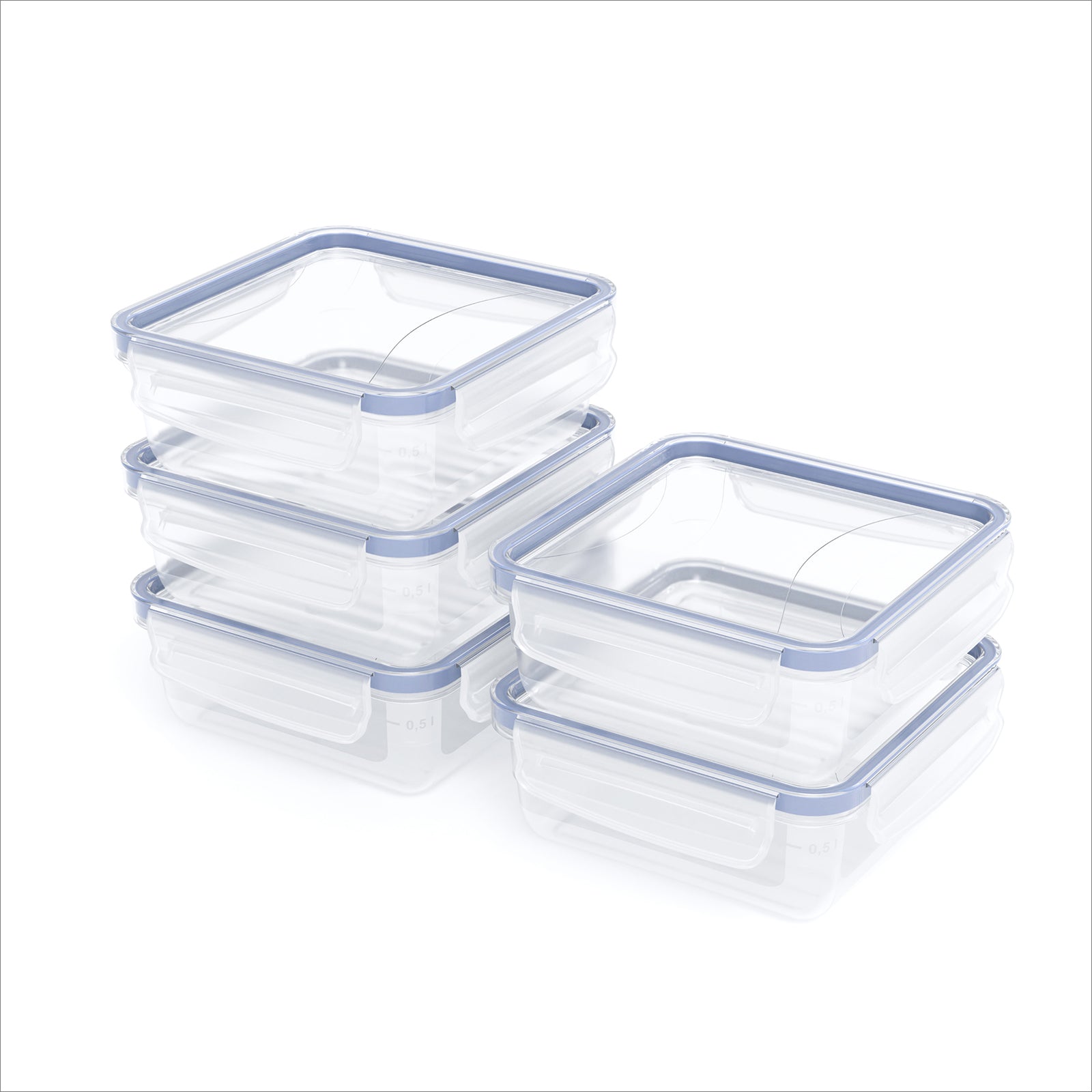 rotho-clic-lock-frischhaltedosen-0-8-l-horizon-blue-5er-set image 1