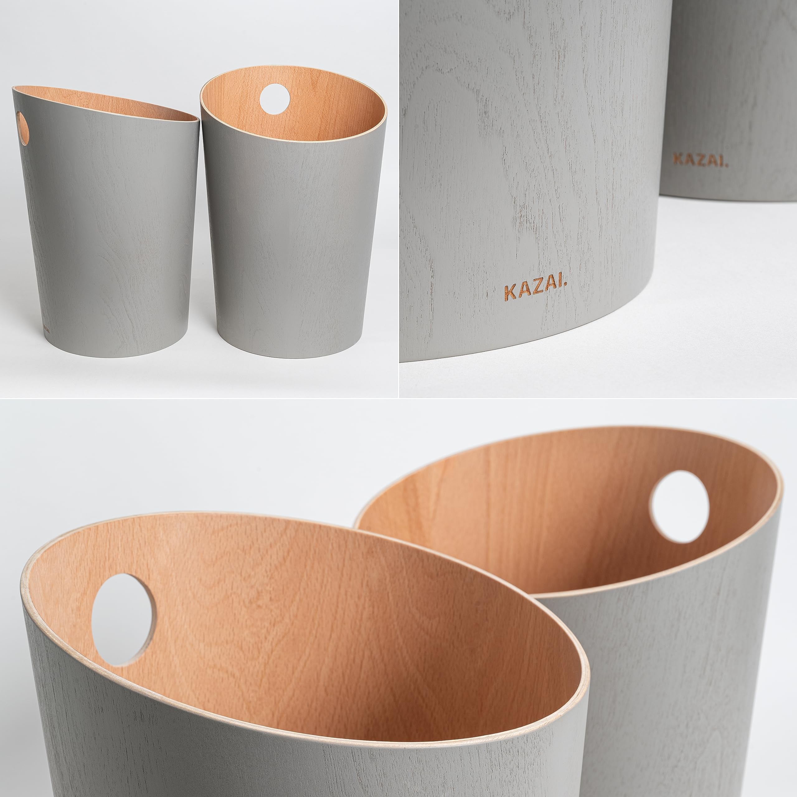 kazai-bennet-papierkorb-9-2l-hellgrau-holz image 4