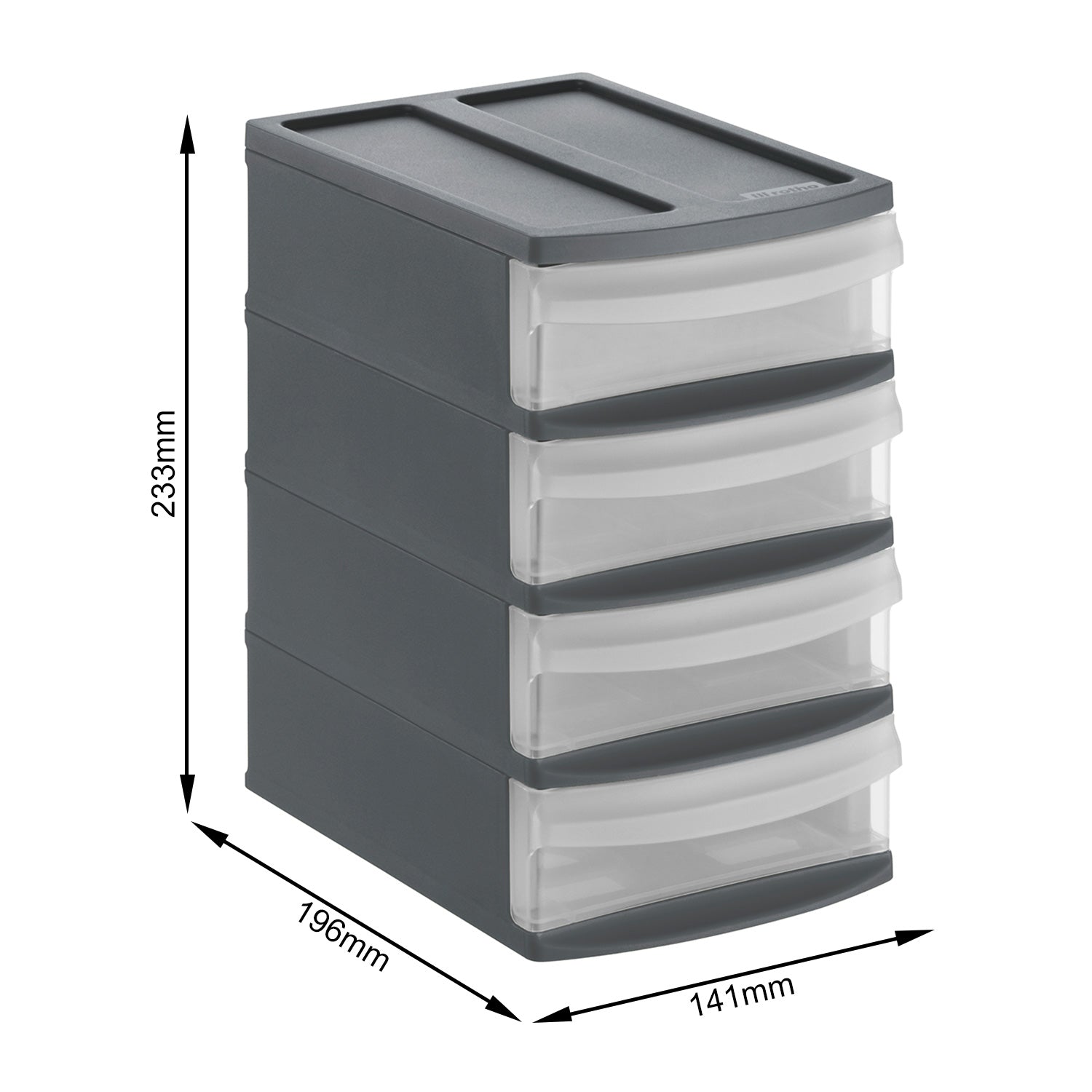 rotho-systemix-tower-xs-schubladenbox-anthrazit-transparent image 8
