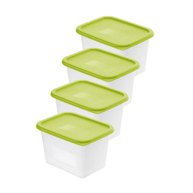 rotho-domino-gefrierdose-1-l-motiv-4er-set-bpa-frei image 1