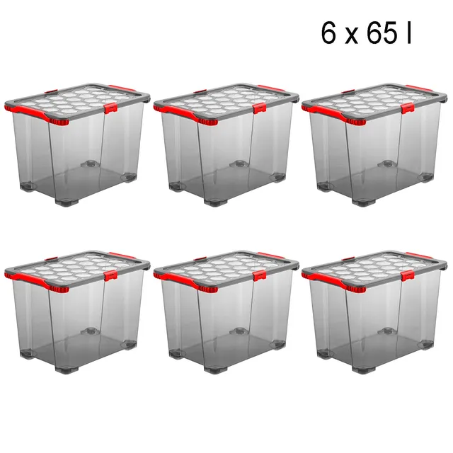 rotho-evo-total-protection-box-65-l-anthrazit-6er-set image 1