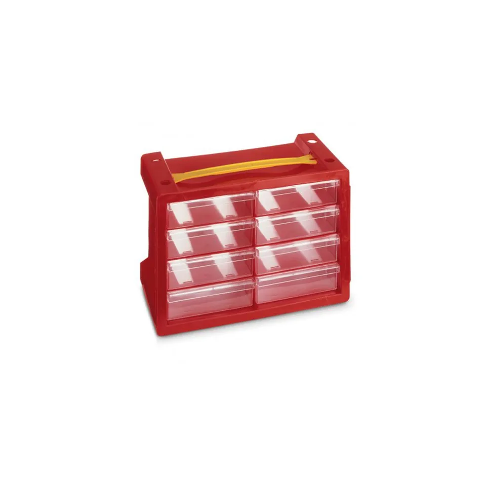 rotho-poker-8-werkzeug-organizer-rot-transparent-8-f-cher image 1