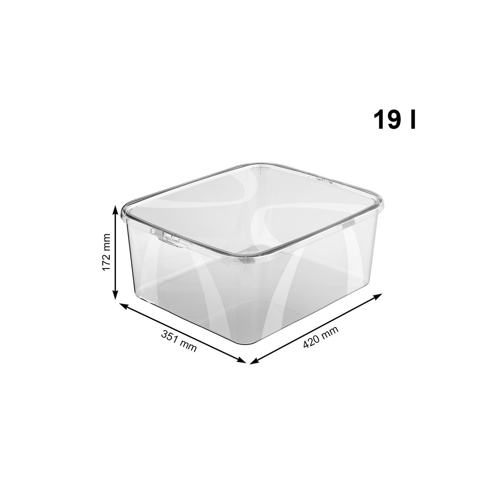 rotho-lona-box-19-l-mit-deckel-transparent-stapelbar image 4